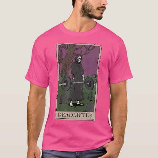 ボディビル揚重デッドリフター重量挙げ Tシャツ (正面)