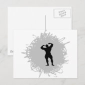 ボディビル落書きスタイル ポストカード (正面/裏面)