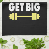 ボディビル食べ – 大きく、大きく持ち上げ、大きく持ち上げる キッチンタオル (折り畳み)