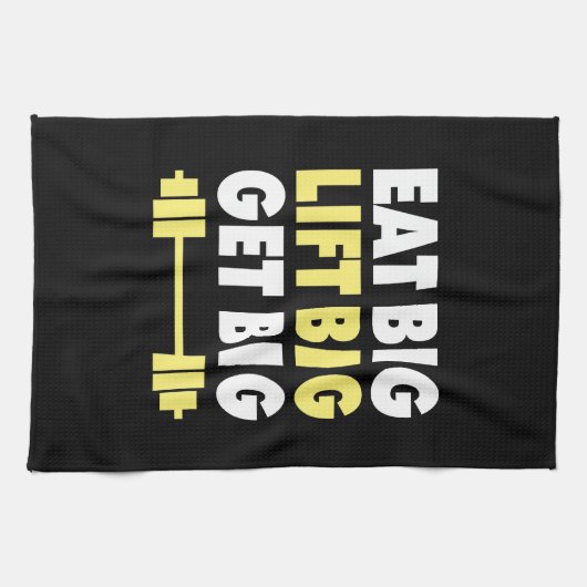 ボディビル食べ – 大きく、大きく持ち上げ、大きく持ち上げる キッチンタオル (横)