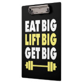 ボディビル食べ – 大きく、大きく持ち上げ、大きく持ち上げる クリップボード (左)