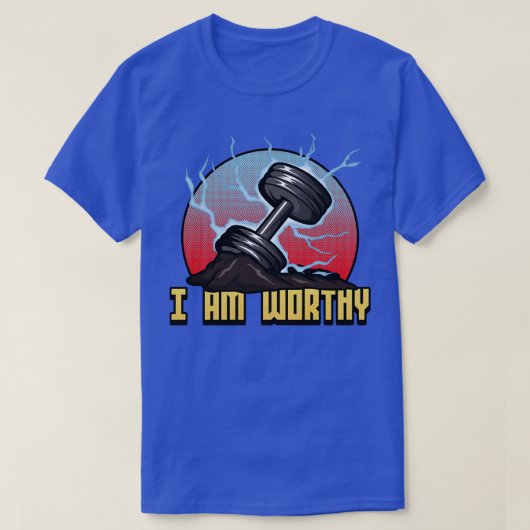 ボディビル(ダンベル3) Tシャツ (デザイン正面)