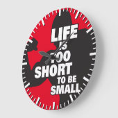 ボディビル – ライフが短すぎて小さい ラージ壁時計 (傾斜)