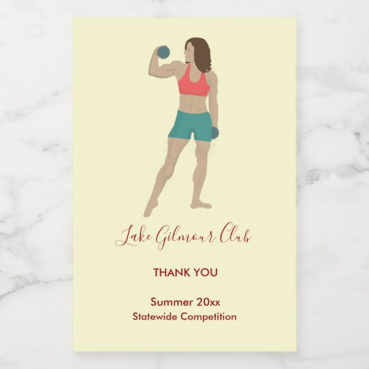 ボディビル ワインラベル (シングルラベル)