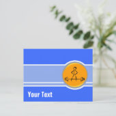 ボディビル;青とオレンジ ポストカード (スタンド正面)