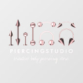 ボディピアス専門店ビジネス ウィンドウサイン (シート)