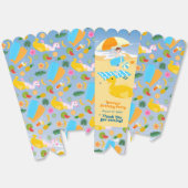 ボディボードボーイおもしろいビーチ誕生日パーティー フェイバーボックス (見開き)