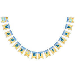 ボディボードボーイビーチバースデーパーティー バンティングフラッグ