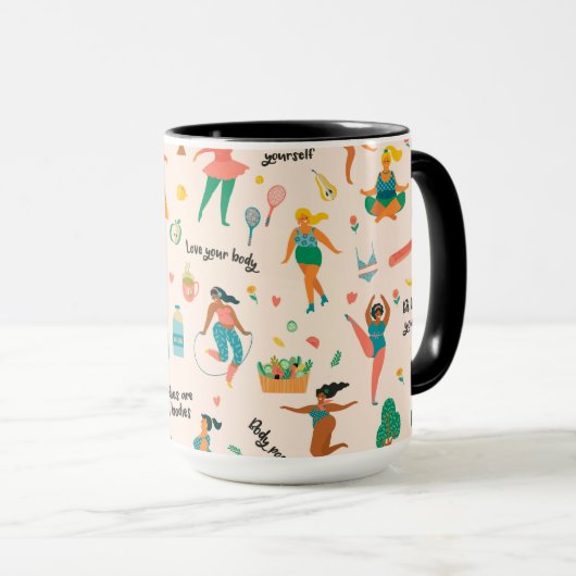 ボディポジティブ マグ (正面右)