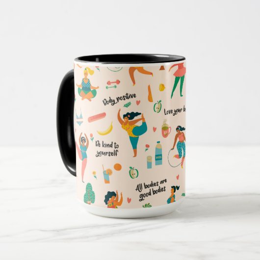 ボディポジティブ マグ (正面左)