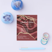 ボディマッサージ スカルプティング ゴールド 料金表 バーガンディ チラシ (シングル)