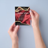 ボディマッサージ・スカルプティング ロゴ ゴールド 料金表 チラシ (手)