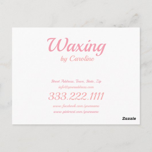 ボディワキシング スキンケア ブティック ありがとうございます ポストカード (裏面)