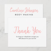 ボディワキシング スキンケア ブティック ミニマル サンクス ポストカード (正面/裏面)