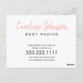 ボディワキシング スキンケア ブティック ミニマル サンクス ポストカード (裏面)