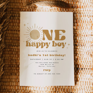 ボディワンハッピーボーイファーストトリップサンのまわりに誕生日 招待状