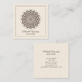 ボディワークマッサージロータスマンダラ スクエア名刺 (正面/裏面)