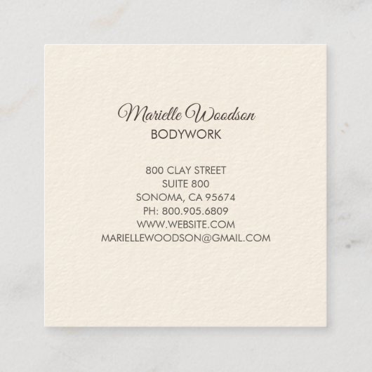 ボディワークマッサージロータスマンダラ スクエア名刺 (裏面)