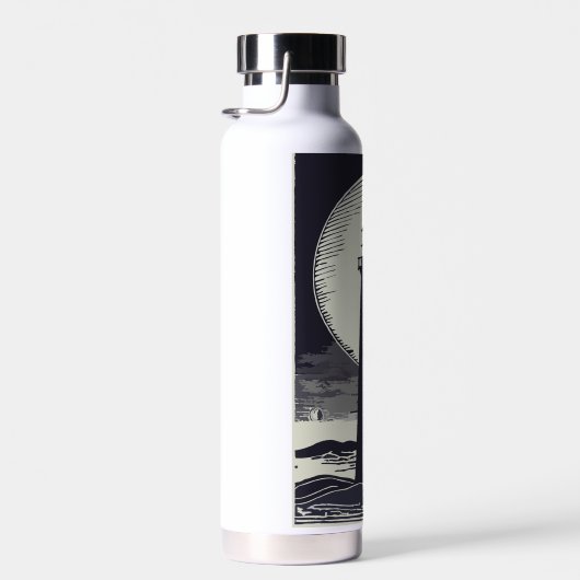 ボディーアイランドライトハウスノースカロライナ月 ウォーターボトル (右面)