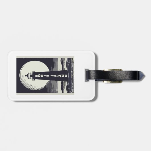 ボディーアイランドライトハウスノースカロライナ月 ラゲッジタグ (裏面横)