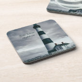 ボディーアイランドライトハウスブラック&ホワイト コースター (左側)