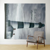 ボディーアイランドライトハウスブラック&ホワイト タペストリー (インサイチュ(横))