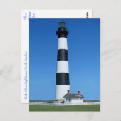 ボディーアイランドライトハウス、ナグスヘッドノースカロライナ ポストカード (正面/裏面)