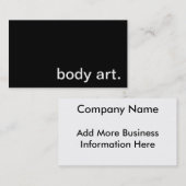 ボディーアートの名刺 名刺 (正面/裏面)