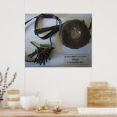 ボディーウォッチマンの時計と鍵 ポスター (キッチン)