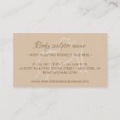 ボディースカルプティング・コンタリングスパ女性タン モバイル 名刺 (裏面)