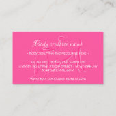 ボディースカルプティング コンタリング 女性の肌 ネオンピンク 名刺 (裏面)