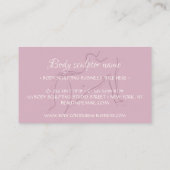 ボディースカルプティング コントゥアリング ブラッシュ ピンク スパ 女性 タン 名刺 (裏面)