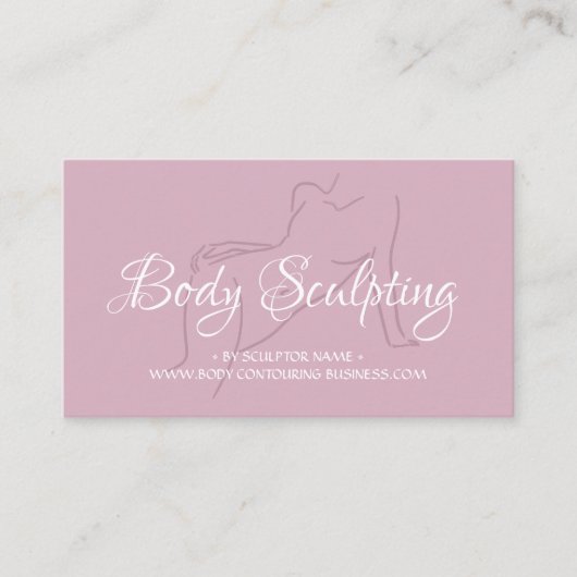 ボディースカルプティング コントゥアリング ブラッシュ ピンク スパ 女性 タン 名刺 (正面)