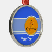 ボディービルをやること; 青及びオレンジ メタルオーナメント (右)