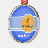 ボディービルをやること; 青及びオレンジ メタルオーナメント (左)