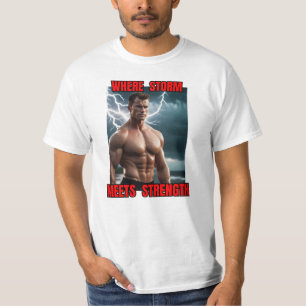 ボディービルダーと嵐 Tシャツ