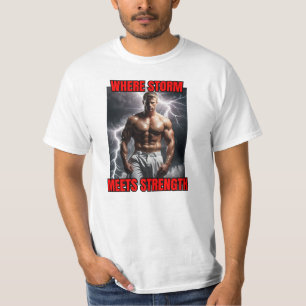 ボディービルダーと嵐 Tシャツ