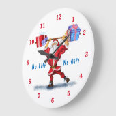 ボディービルダーのサンタクロースにクリスマスの贈り物おもしろい|過去記事 ラージ壁時計 (傾斜)