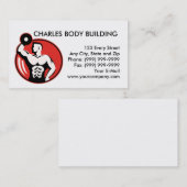 ボディービルダーの持ち上がるダンベルの重量 名刺 (正面/裏面)