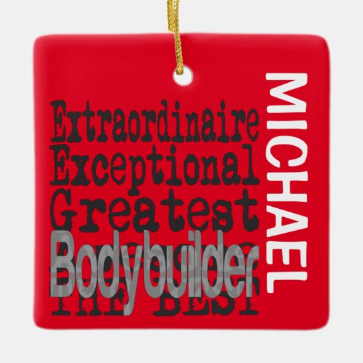 ボディービルダーエクストラナレカスタムー セラミックオーナメント (正面)