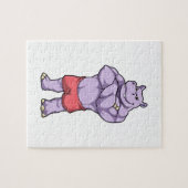 ボディービルダーエクストリームとしてのヒッポ ジグソーパズル (横)