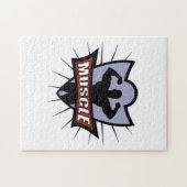 ボディービルダー筋肉ロゴ ジグソーパズル (横)