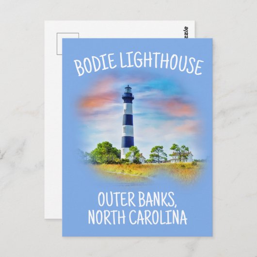 ボディーライトハウスアウターバンクノースカロライナ ポストカード (正面/裏面)
