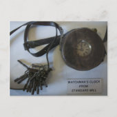 ボディ・ウォッチマンの時計と鍵 ポストカード (正面)