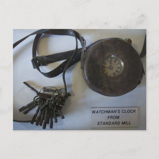 ボディ・ウォッチマンの時計と鍵 ポストカード (正面)