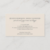 ボディ ウーマン ライン アート モダン 名刺 (裏面)