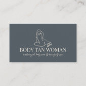 ボディ ウーマン ライン アート モダン 名刺 (正面)