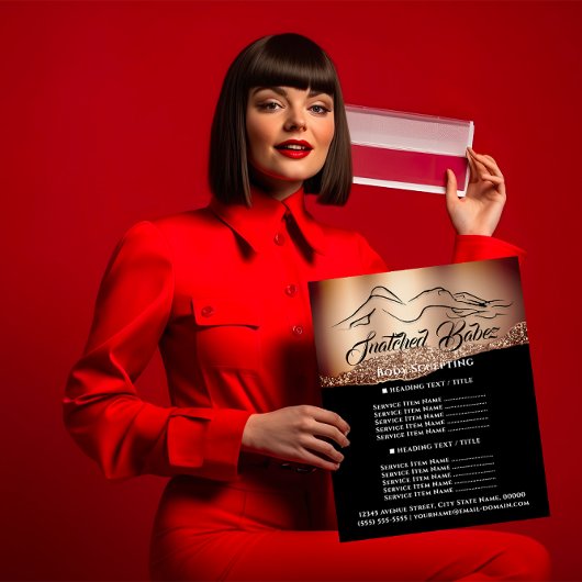 ボディ・スカルプティング・スパ ロゴ 玫瑰 料金表 チラシ