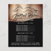 ボディ・スカルプティング・スパ ロゴ 玫瑰 料金表 チラシ (正面)