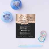 ボディ・スカルプティング・ビルディング ロゴ ローズゴールド 価格リスト チラシ (シングル)